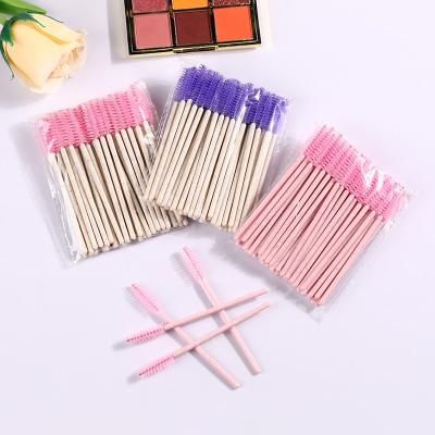 China Environmentally Friendly and Biodegradable Eyelash Extension Tools AIYUN Professional Wheat Straw Factory Disposable Eyelash Brushes Mascara Magic Wands Makeup for sale