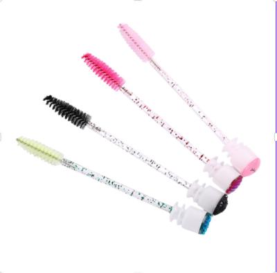 China AIYUN Popular Makeup Tool Diamond Eyelash Tube Eye Lash Glitter Spoolie Mascara Wands Wholesale Wimper Borstel Spooly Sealed for sale