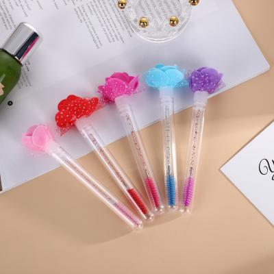 China AIYUN Factory Popular Makeup Brushes Disposable Glitter Rose Plastic Tube Liquid Lipstick Crystal Lip Wands Mascara for sale