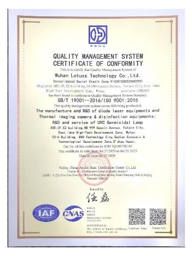 ISO9001 - Wuhan Lotuxs Technology Co., Ltd.