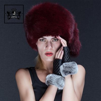 China Custom Made Winter Women's Fur Hat Good Quality Red Soft Fox Fur Hat Daily Life for sale