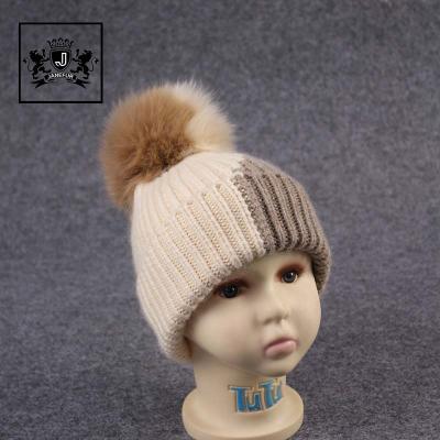 China Custom Parent-Child Beanie Hat Cute Design Kids Beanie Pom Pom Winter Hat COMMON for sale