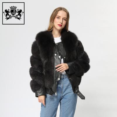 China Manufacturer Breathable Wholesale Female Fur Coats Real Fox Fur Clothing Women Casual Fox Fur Jacket for sale