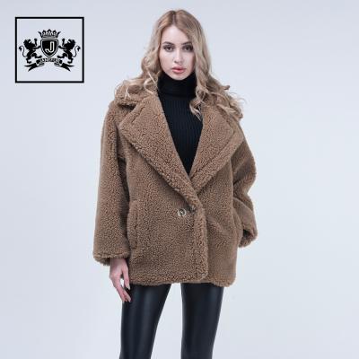 China Women's Style Sheep Shearing Short Coat Teddy Winter Thick Anti-Shrink Coat for sale