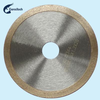 China Diamond and alloy steel Diamond Saw Blade sintered thin extremely durable for cutting and trimming quartz Topaz Glass and fine agates for sale