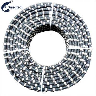 China Concrete High Cutting Efficiency 8mm 9mm Diamond Rope Diamond Wire Saw For Stone Cutting for sale