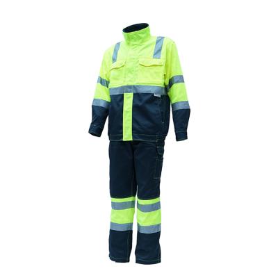 China Classic 100% Polyester EN20471 Hi Visibility Fluorescent Green Jackets Safety Workwear Police Safety Clothing Uniforms Reflective for sale