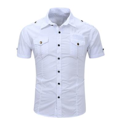 China New Design Anti-Wrinkle Slim Fit White Work Shirts Short Sleeve Work Wear Shirt For Women Workers Mens for sale