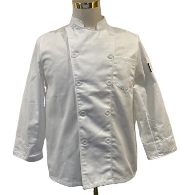 China Hotel Restaurant Clubs OEM Customized Poly Cotton Twill Fabric Buttons Cool Kitchen Uniform Restaurant Chef Jacket Hotel Duct Chef Coat for sale