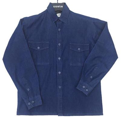 China Hotsale breathable cotton denim long sleeve workwear shirts loose jeans shirts cargo casual work wear suits for sale