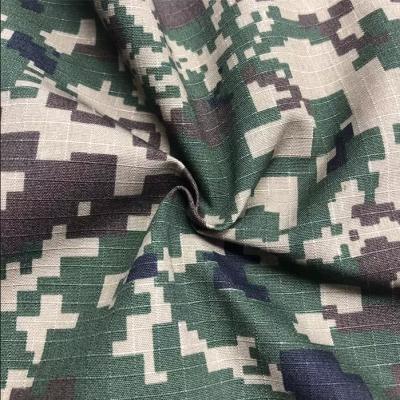 China Anti Static Camouflage Printed 65 Poly / 35 Cotton Ripstop Fabric For Military Uniform for sale