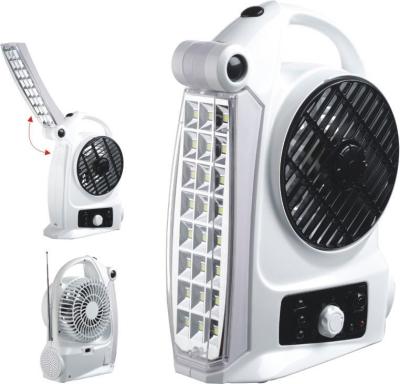 China Triple Function In One Portable 5inch FM/AM Radio Mini Function Fan With SMD Led Light for sale