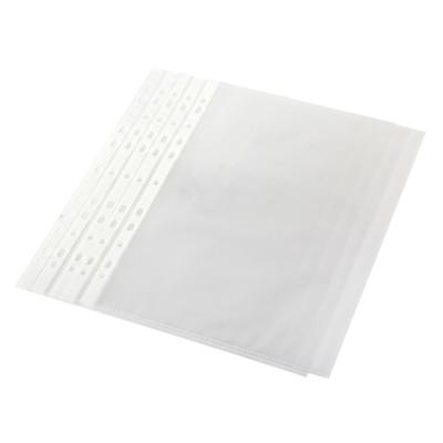 China Premium Quality Plastic 100 Pcs A4 Clear Package Folder Bag 11 Holes Eco-friendly Cover Protector With Low Price for sale