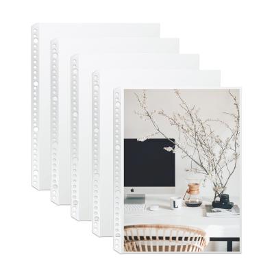 China Eco-friendly 30 Page Punch Hole Sheet Protector A4 A5 Pocket Folder Office Supplies Clear Plastic Folders for sale