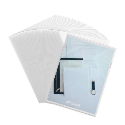 China Premium Quality Eco-friendly L Shape File Holder Folder Holder Pocket Project Report Cover Clear Transparent Plastic AFFISURE Thickness Customized OEM for sale