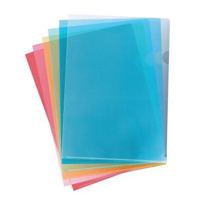 China Size A4 PP L Clear Plastic Transparent L-Type Plastic Project AFFISURE Eco-Friendly Shape Folder Project Pockets for sale