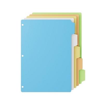 China Popular Durable Hot Selling Colorful Index Tab Plastic File Office Dividers Sheet Good Quality for sale