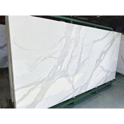 China HTT Stone Modern Calacatta Quartz Slab Quartz Stone Crystallized Glass Stone for sale