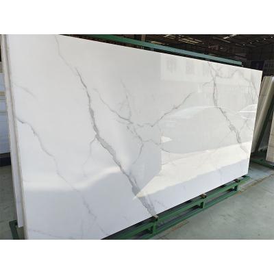 China Modern Calacatta Glass Stone China HTT Stone Calacatta Slab Micro White Crystal Stone for sale