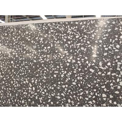 China HTT Modern Countertop Floor Border Design 34x34 Artificial Stone Flooring TileTerrazzo Tiles for sale