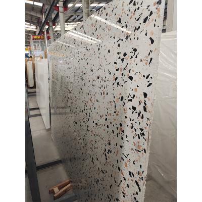 China HTT Modern Stone Countertops High Quality Colorful Polished Terrazzo Floor Tile for sale