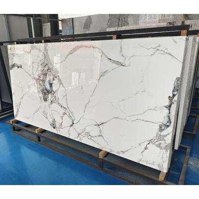 China HTT Floor Tiles Modern Large Size Porcelain Bestselling Stone Slab Blue Polished Agglomerated Stone for sale