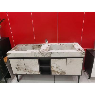 China HTT Large Countertops Quartz Stone Calacatta Slab Modern Stone Faux Engineered Agglomerated Stone for sale