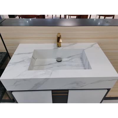 China Gray Color HTT Modern Stone Large Size Porcelain Slab Countertops Agglomerated Stone for sale