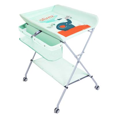 China collapsible & Breathable Portable 2 in 1 Diaper Bathing Station Folding Baby Changing Tables Baby Bathtub and Changing Table for sale