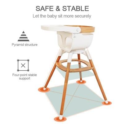 China Safety Comfortable Wooden Baby Dining Chair Travel Foldable Umpire Chair Multi Functional Baby Booster Seat Small for sale