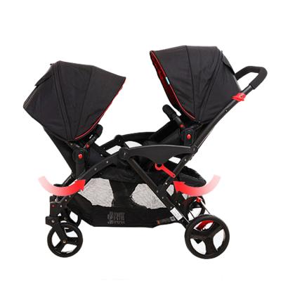 China Twin foldable/breathable/safety twin twin baby stroller kinderwagen double baby stroller for sale