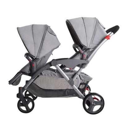 China Foldable Seat Twins Baby Pram/Hot Selling Baby Stroller Twins For Kids Twin Prams And Strollers for sale