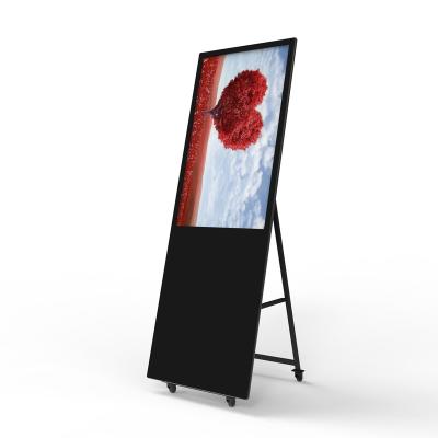 China Indoor portable android digital signage kiosk advertising display maker advertising screen board smart floorstanding signage for sale