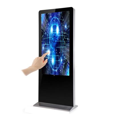 China Indoor OEM 43 49 55 65 Inch Ultrathin Vertical Touch Screen Kiosk Network LCD Advertising Digital Signage And Ads Machine 4K Displays for sale