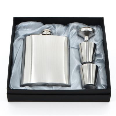 China High Quality Minimalist Stainless Steel 7oz Hip Flask Funnel Set Flask Gift Set Insulated Hip Flask Jug for sale