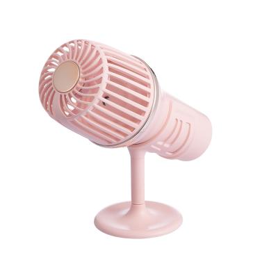 China Small Portable Electric Cooling Hand Mini Spray Fans Creative Microphone Spray Usb Rechargeable Air Cooling Fan for sale