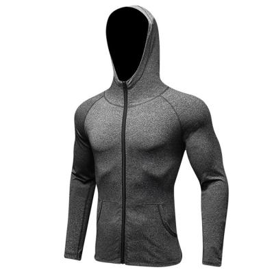 China QUICK DRY Men Running Jogging Outdoor Sports Fitness Hoody Bodybuilding Training Gym Wear Jacket Shirt Sweaters for sale