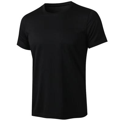 China Antibacterial Men's Loose Sports Round Neck Top Round Quick-Drying Breathable Short Sleeve Top for sale