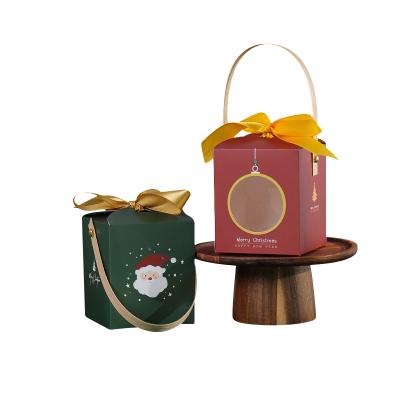 China Recycled Gift Box Creative Bow Candy Materials Christmas Apple Box Christmas Eve Window Handheld Gift for sale