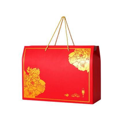 China Recycled Materials New Year Gift Box Red Date Cooked Specialty Dried Fruit Nuts Beef Packaging Box for sale