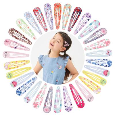 China Baby Hair Clip Set Wholesale High Quality Cute Kids Color Bangs Water Drop Edge Clip Candy Color Hairpin Hair Accessories For Kids for sale