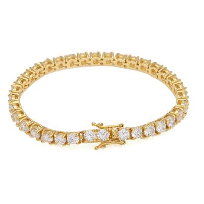 China Yiwuw Weiqi Alloy Wholesale Mixed Two Colors Shining Trendy Hip Hop Bracelet Gold Jewelry for sale