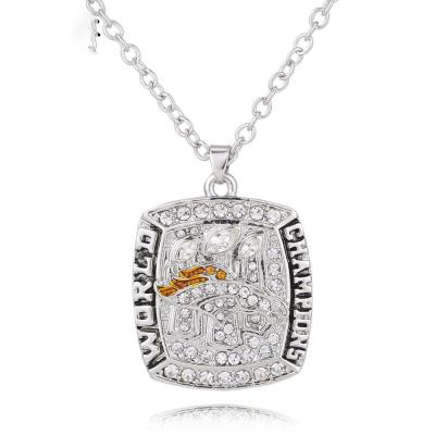 China 2015 Wholesale Handmade Yiwu Weiqi Denver Broncos Jersey Chmapionship Unisexual Alloy Pendant Necklace for sale