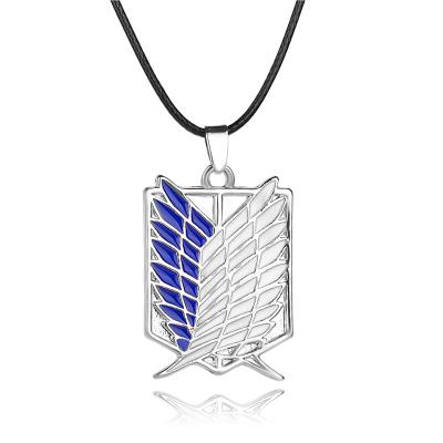 China Wholesale TRENDY Japanese Attack on Titan Investigation Body Logo Pendant Anime Attack on Titan Necklace for sale