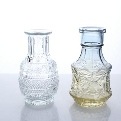 China Small Mini Vintage Vase Eco-Friendly Clear Glass Bud Vase Set for Flowers Wedding Table Home Decor for sale