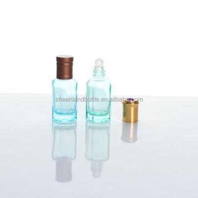 China Glass Bottles For Oil 3ml 6ml 9ml 12ml High Quality Clear Octagon Roll On Essential Oil Glass Bottle for sale