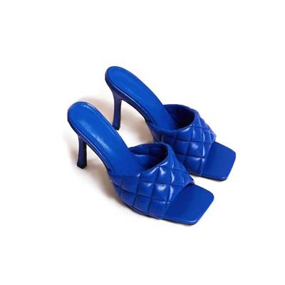 China Casual and comfortable waterproof high heel sandals, square head, small perfume glass, high heel sandals for sale