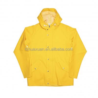 China Yellow Coat Polyester +PVC Coating Waterproof Raincoat Handsome For Kid for sale