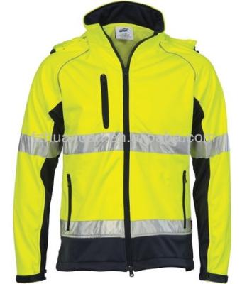 China Breathable Long High Visibility And Safety Softshell Durable Reflective Safety Clothing for sale