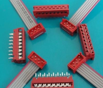 China DVD Players Recorders Red IDC Cable Connector  Equivalent AMP 215083 Ribbon Conn for sale